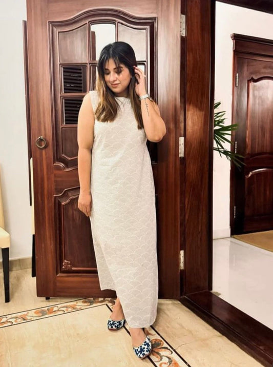 Aparna Thomas’ White Maxi Cotton Dress